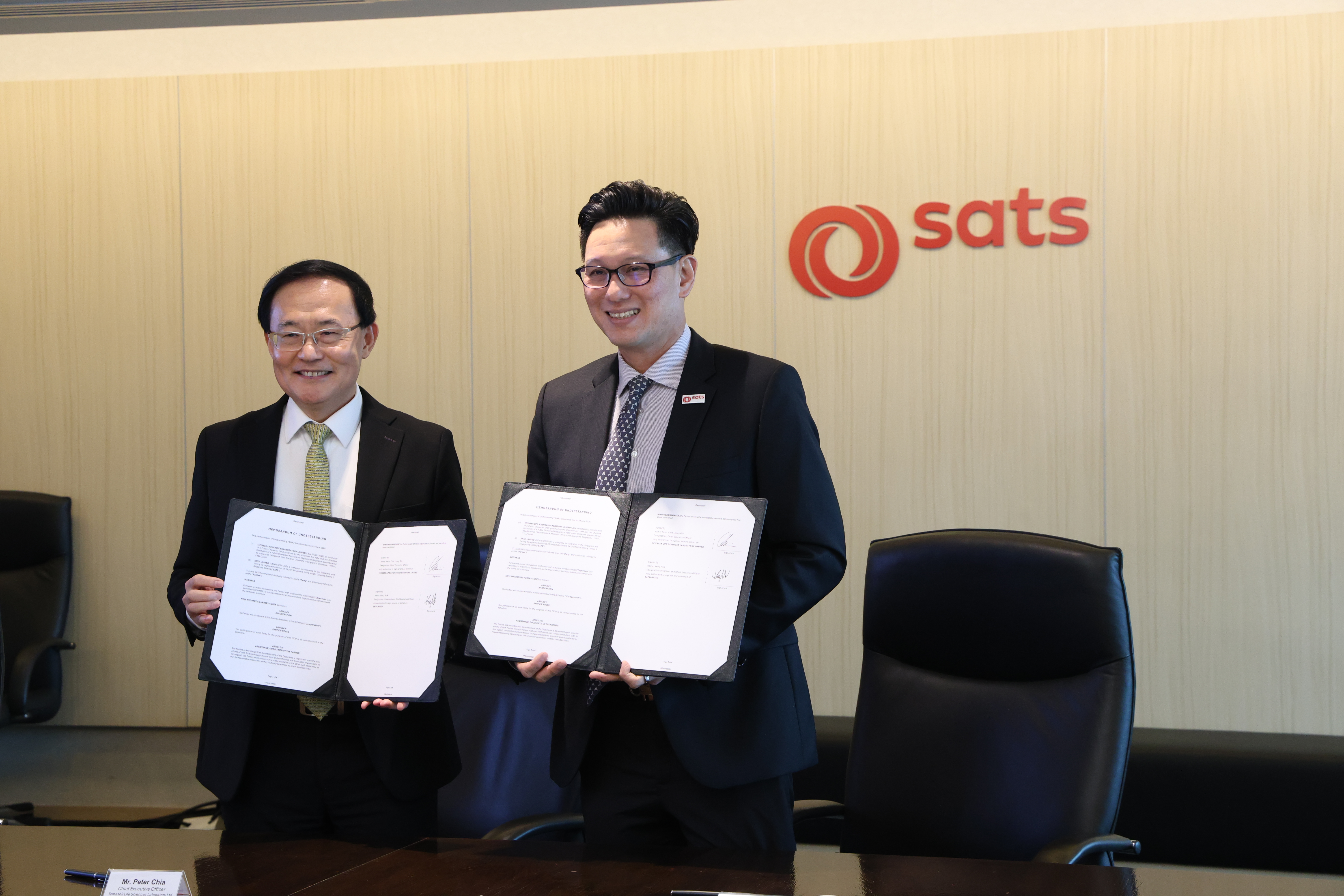 SATS and Temasek Life Sciences Laboratory Sign MOU to Explore Collaboration in Support of Singapore’s Food Security